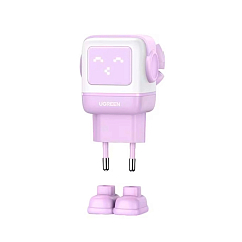 Зарядное устройство UGREEN CD361 Nexode RG 65W Robot GaN EU Purple