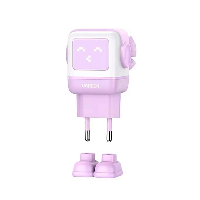 Зарядное устройство UGREEN CD361 Nexode RG 65W Robot GaN EU Purple - рис.1