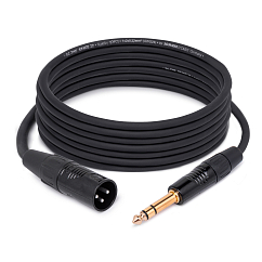 Кабель HeadMade Pro XLR-M - 6.3mm stereo Black 5m