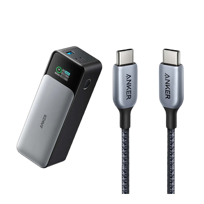 Портативный аккумулятор Anker 737 Power Bank + Anker 765 Cable USB-C - USB-C Black - рис.0