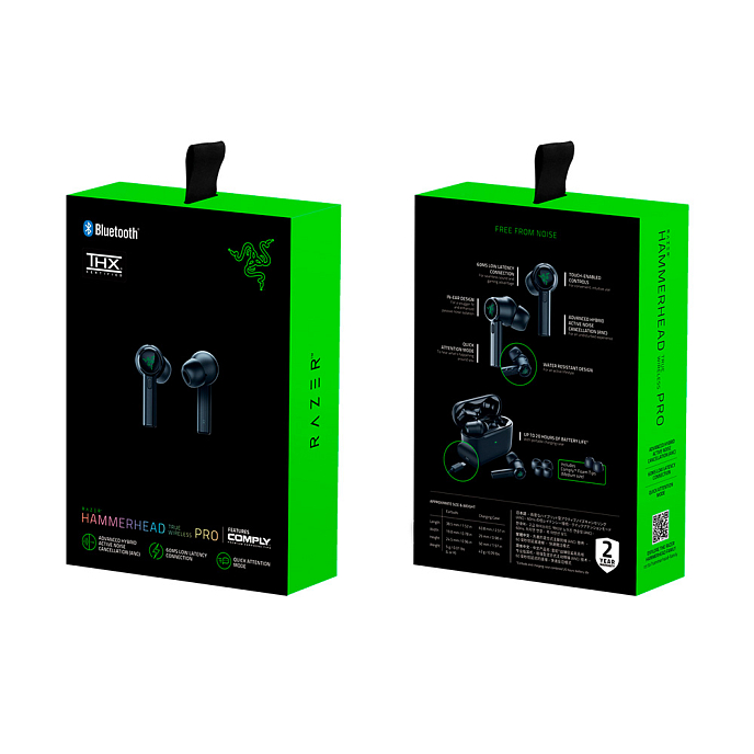 Беспроводные наушники Razer Hammerhead True Wireless Pro Black - рис.7