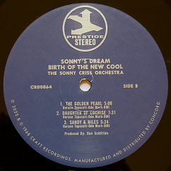 Виниловая пластинка The Sonny Criss Orchestra – Sonnys Dream (Birth Of The New Cool) LP