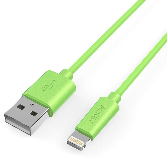 Кабель Aukey USB to Lightning Cable 1.0m Green - рис.1