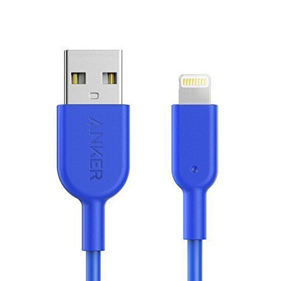 Кабель Anker Powerline II USB - Lightning MFi 0.9m Blue - рис.0