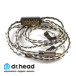 Фото - Labkable Black Carbon JH 4pin to 2.5 with Bass Control Кабель Labkable Black Carbon JH 4pin to 2.5 with Bass Control