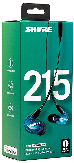 Наушники Shure SE215 UNI-EFS Blue - рис.6
