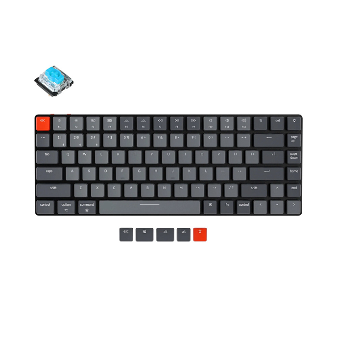 Клавиатура Keychron K3 White LED Blue Switch Grey - рис.0