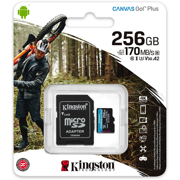 Карта памяти Kingston Canvas Go Plus 256Gb with adapter - рис.2