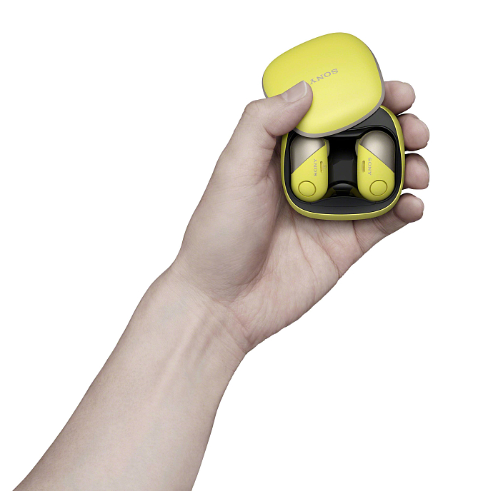 Наушники Sony WF-SP700N Yellow - рис.5