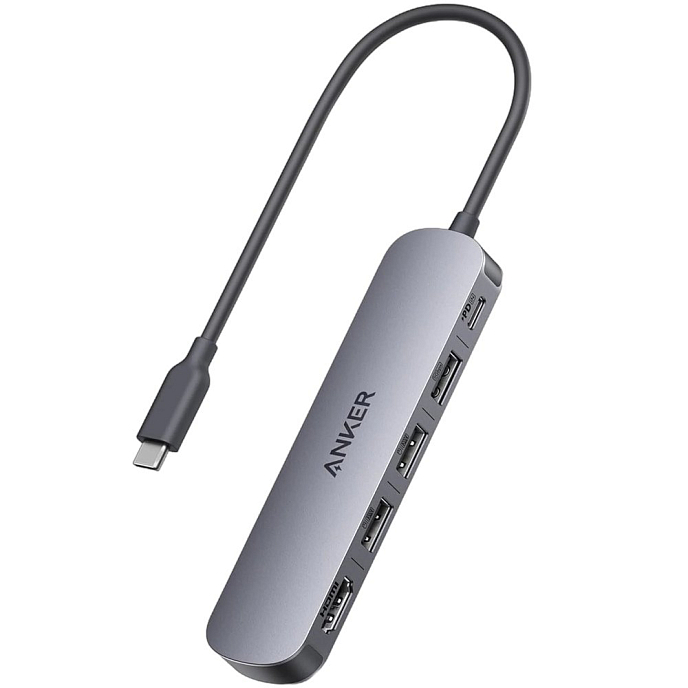 USB HUB Anker 332 USB-C Hub (5-in-1 4К HDMI) Dark Grey - рис.0