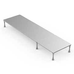 Стол ddHiFi HS650 x 1 + HS250 x 1 + SR100 x 6 Anodized Silver/Silver