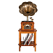 Проигрыватель винила MJI Audio Gramophone Classic Bronze Horn Turntable MJI-651 + Stand Table - рис.1