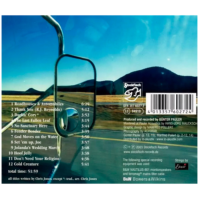 CD-диск Chris Jones – Roadhouses & Automobiles CD - рис.1