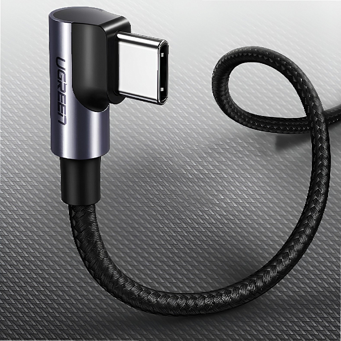 Кабель Ugreen US255 USB-C - USB-C Black/Grey 1m - рис.6