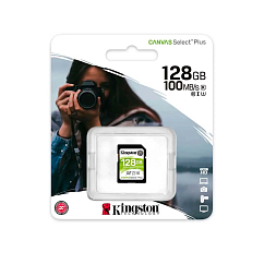 Карта памяти Kingston Canvas Select Plus 128 Gb UHS-I Class U3 V30