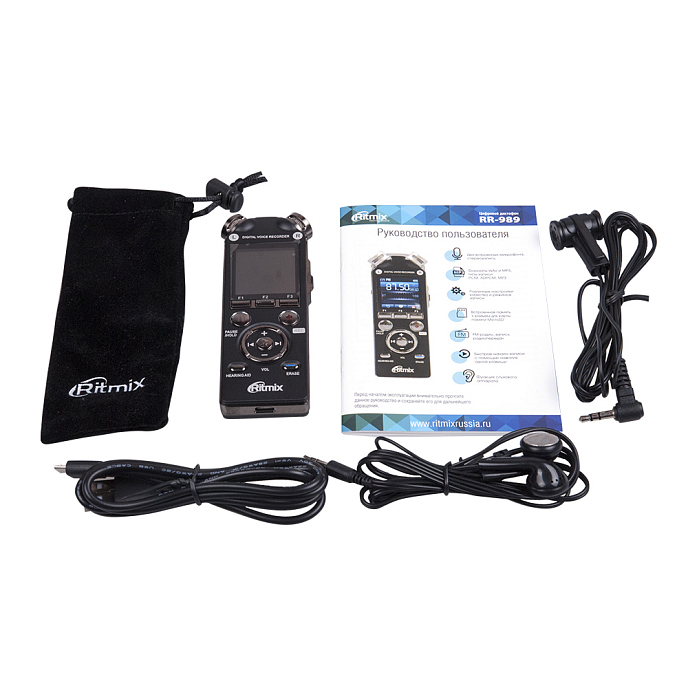 Диктофон Ritmix RR-989 8Gb Black - рис.4