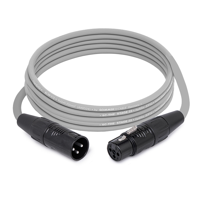 Кабель HeadMade Pro XLR-F - XLR-M Grey 3m - рис.0