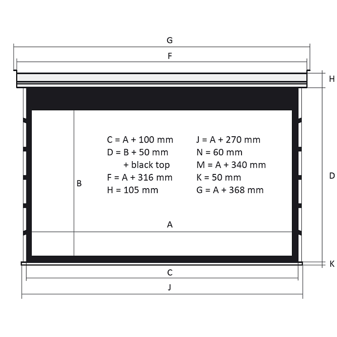 Экран для проектора Kauber Blue Label Tensioned BT Cinema Grey 104 - рис.3