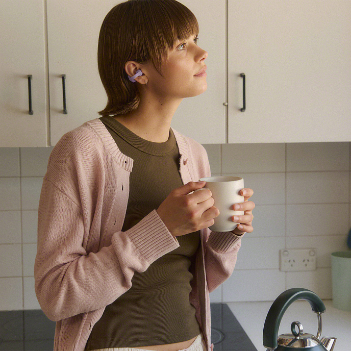 Беспроводные наушники Sony LinkBuds Clip Lavender - рис.10