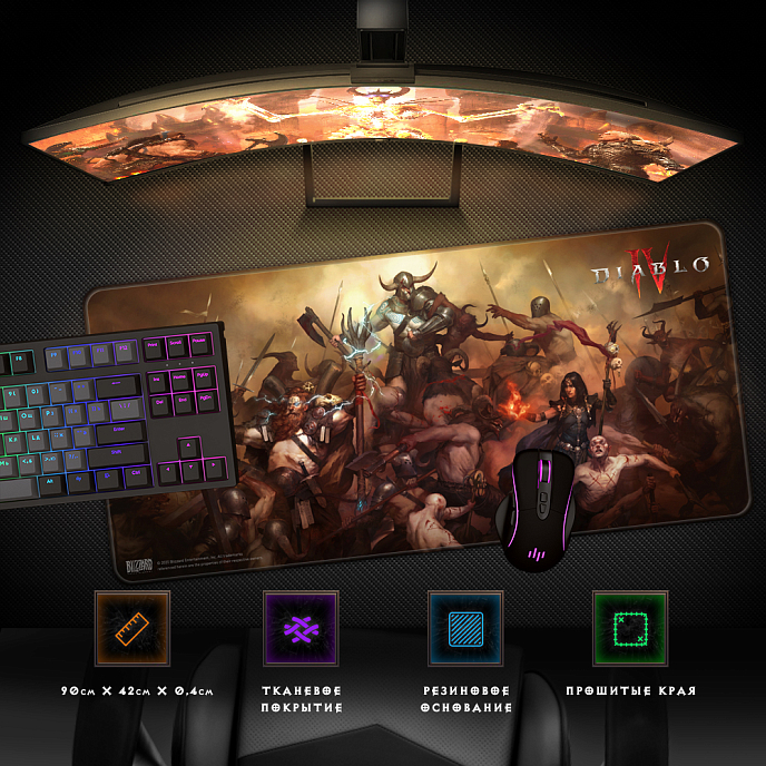 Коврик для мыши Blizzard Diablo IV Heroes XL - рис.4