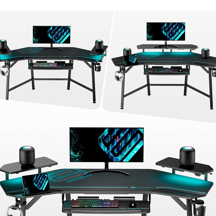 Стол EUREKA AED-E70B-V4 Black - рис.3