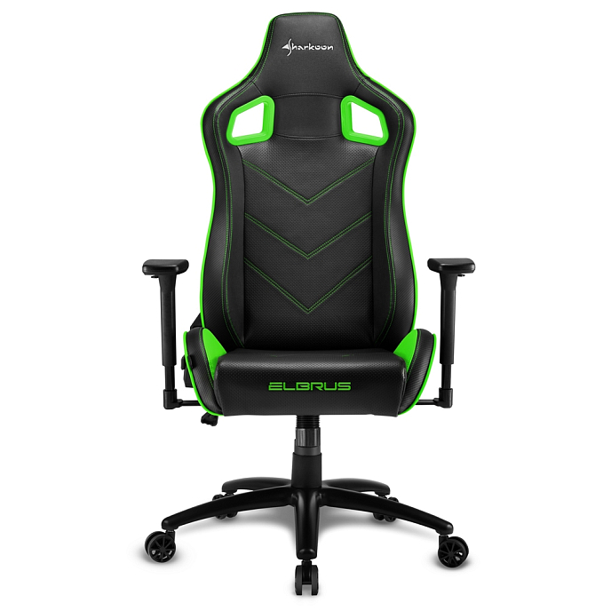 Компьютерное кресло Sharkoon Elbrus 2 Green Black - рис.1