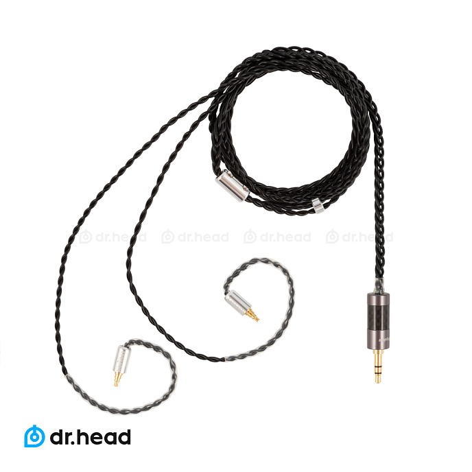Кабель Labkable Silver Black Sennheiser IE40 3.5mm 1.2m - рис.0