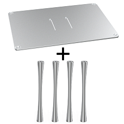 Стойка для Hi-Fi ddHiFi HS400 + SR180 x 4 Anodized Silver/Silver