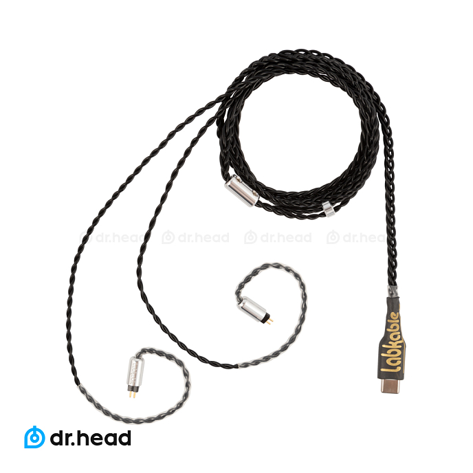 Кабель Labkable Silver Black 2pin - USB-C 1.2m - рис.0