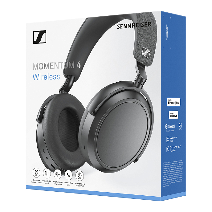 Беспроводные наушники Sennheiser Momentum 4 Wireless Graphite - рис.5