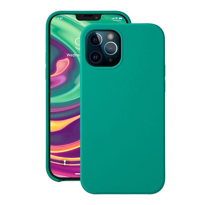 Чехол для смартфонов Deppa Liquid Silicone for Apple iPhone 12-12 Pro Green - рис.1