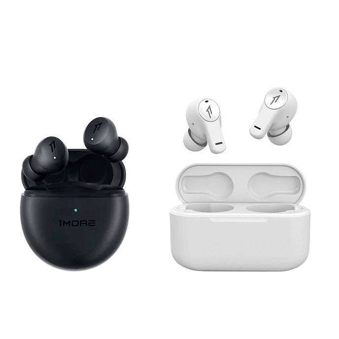 Беспроводные наушники 1MORE Comfobuds Mini Black + 1MORE PistonBuds White - рис.0