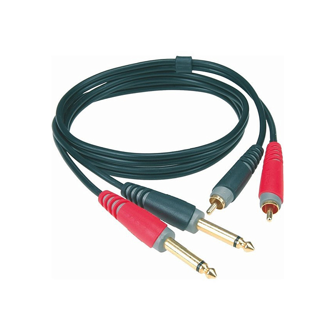 Кабель KLOTZ AT-CJ0200 Black rca - 6.3mm 2m - рис.0