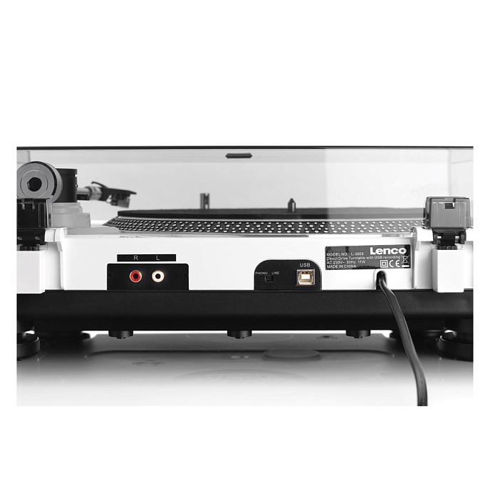 Проигрыватель винила Lenco L-3808 White - рис.3