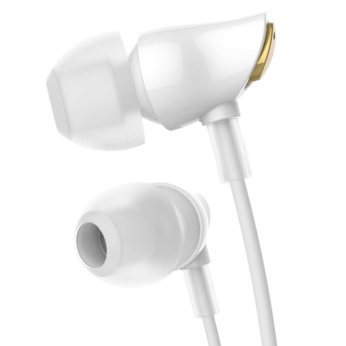 Наушники Rock Zircon Stereo Earphone White - рис.0