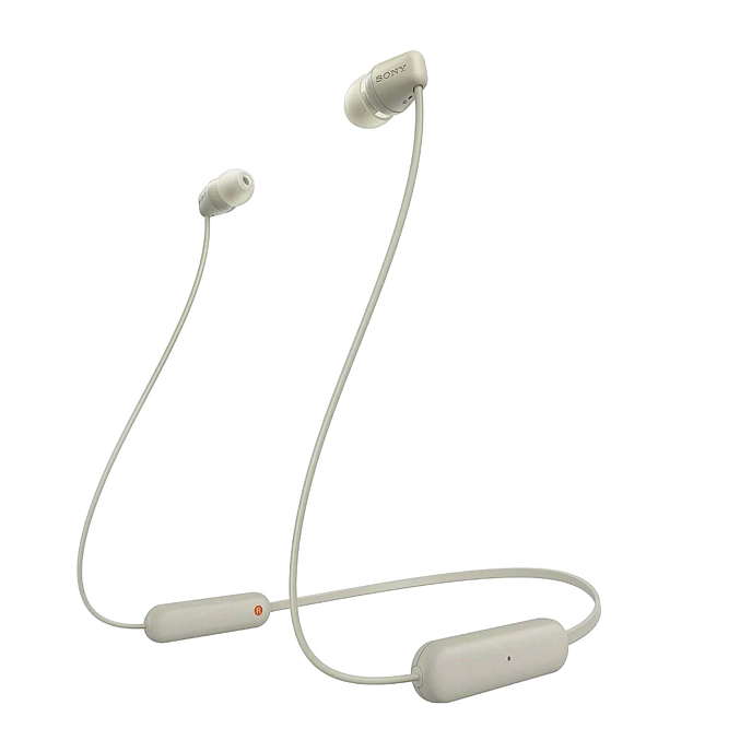 Беспроводные наушники Sony WI-C100 Beige - рис.0