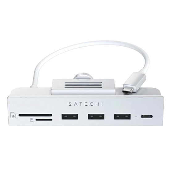 USB HUB Satechi Aluminum USB-C Clamp Hub for 24 iMac Silver - рис.0