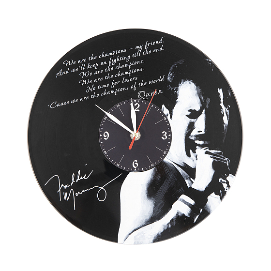 Часы VinylLab Часы с портретом на виниле Freddie Mercury - рис.0