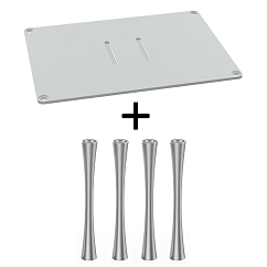 Стойка для Hi-Fi ddHiFi HS400 + SR150 x 4 Warm Gray/Silver