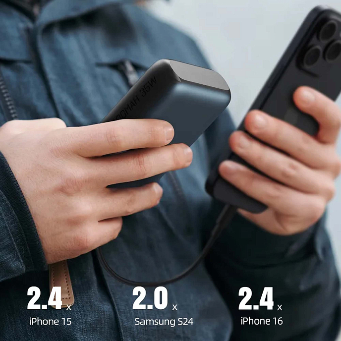 Портативный аккумулятор VOLTME Hypercore 10K HP10U Dark Grey Metallic - рис.3