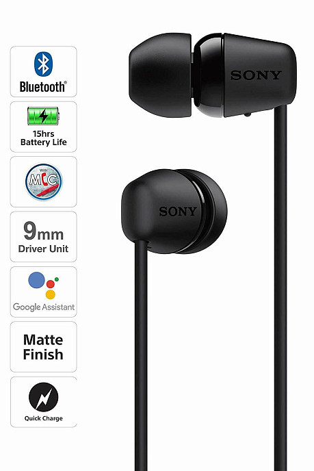 Беспроводные наушники Sony WI-C200 Black - рис.1