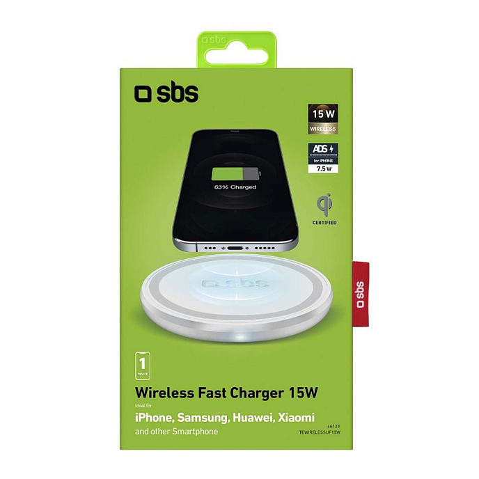Беспроводная зарядка SBS 15W Wireless Base White - рис.1