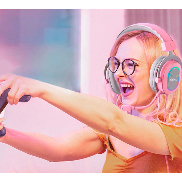 Игровая гарнитура Fifine H6X Pink - рис.3