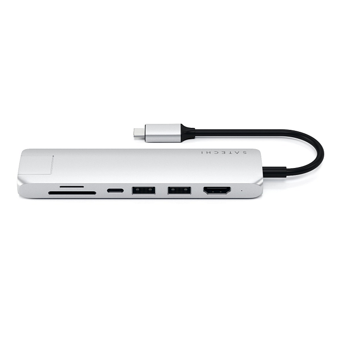 USB HUB Satechi Type-C Slim Multiport with Ethernet Adapter Silver - рис.3