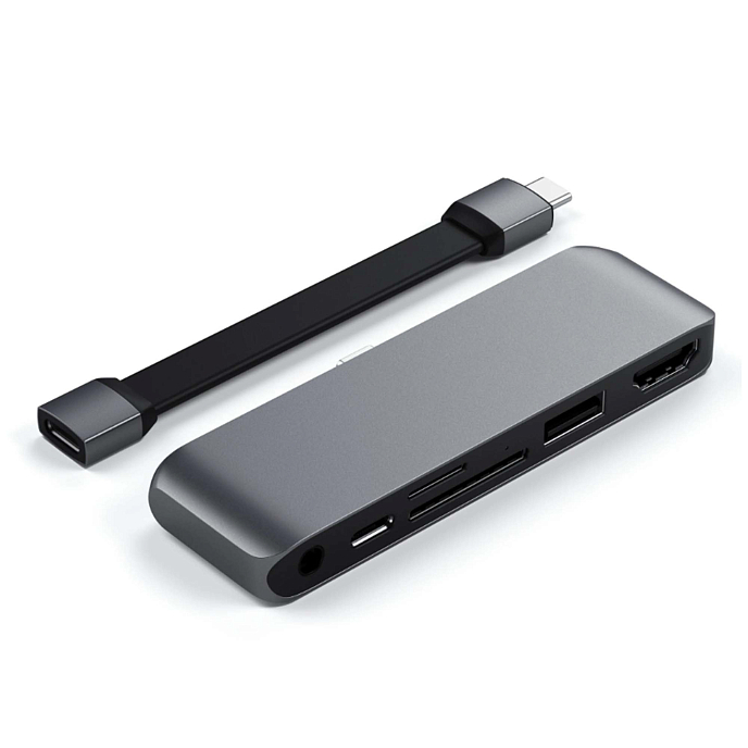 USB HUB Satechi USB-C Mobile PRO Hub SD Space Grey - рис.1