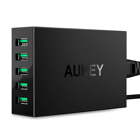 Сетевое зарядное устройство Aukey PA-U33 10A 5 USB - рис.0