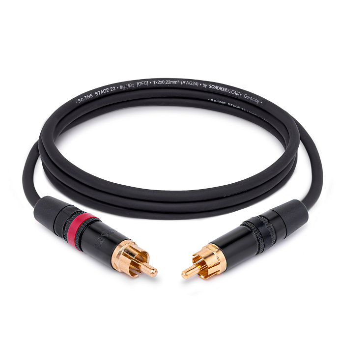 Кабель HeadMade Pro for Subwoofer RCA - RCA Black 2m - рис.0