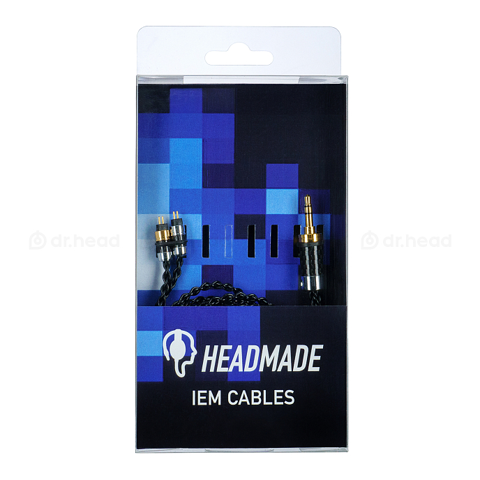Кабель HeadMade IEM 2-pin - 3.5mm Black 1.2m - рис.1