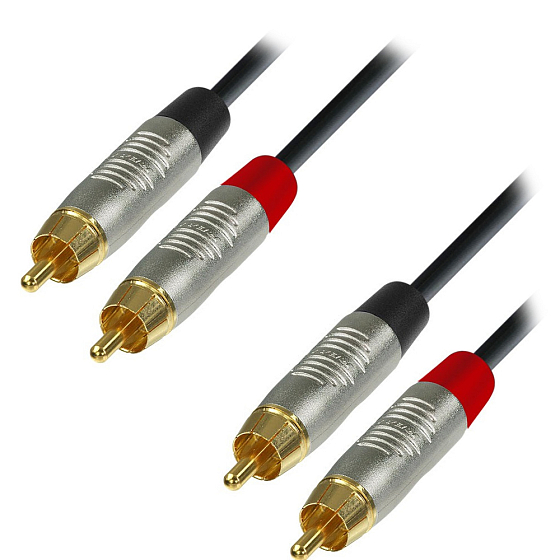 Кабель Adam Hall K4TCC0300 2RCA - 2RCA 3m - рис.0