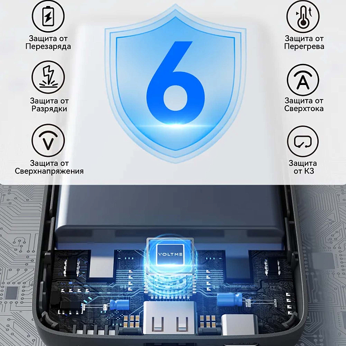 Портативный аккумулятор VOLTME Hypercore 10K Essential HP10A Black - рис.5